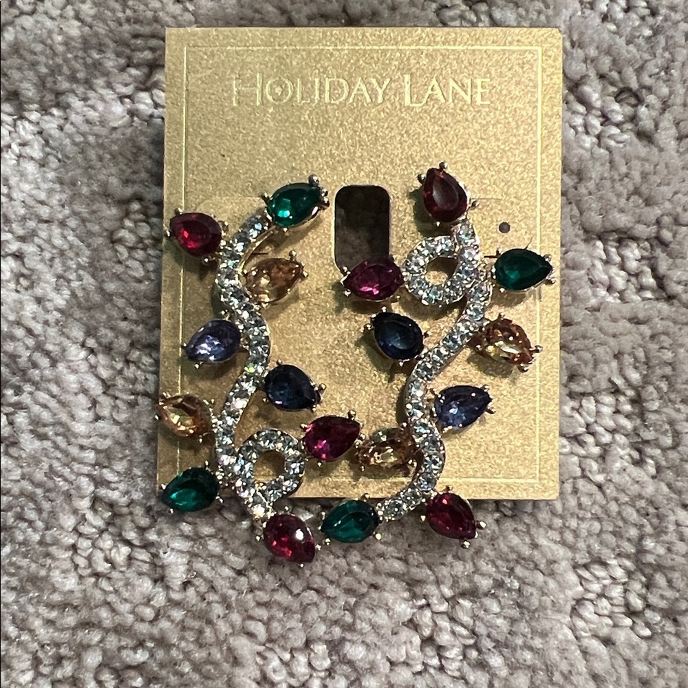 Holiday Lane Multicolor Gem earrings
